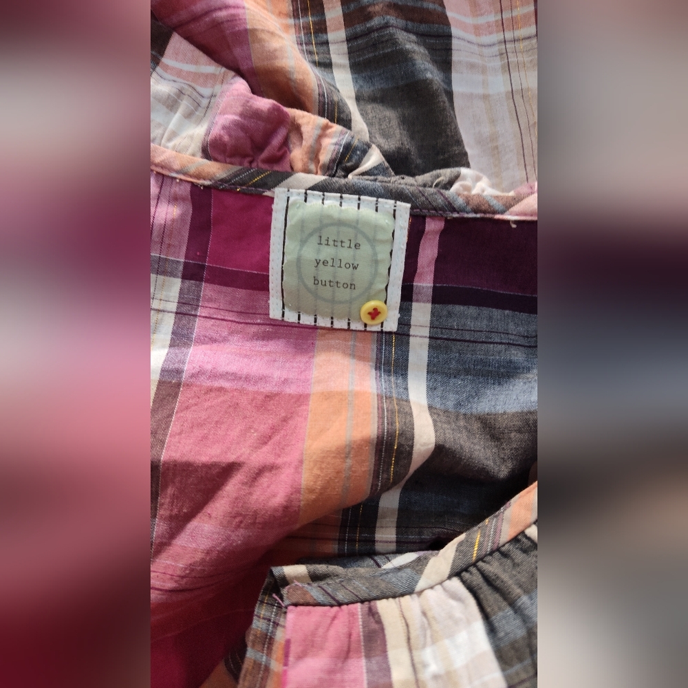 Anthropologie Plaid Shirt Dress By Little Yellow Button - Picture 4 of 6